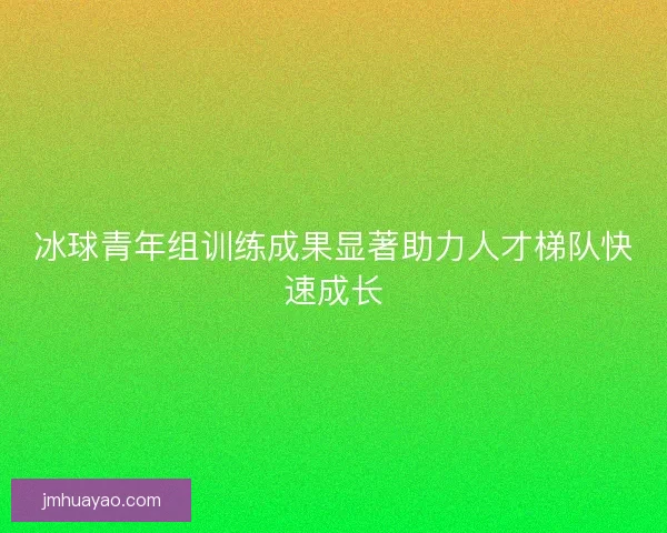 冰球青年组训练成果显著助力人才梯队快速成长